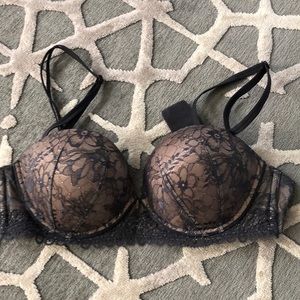 Charcoal and nude Victoria Secret multi way bra